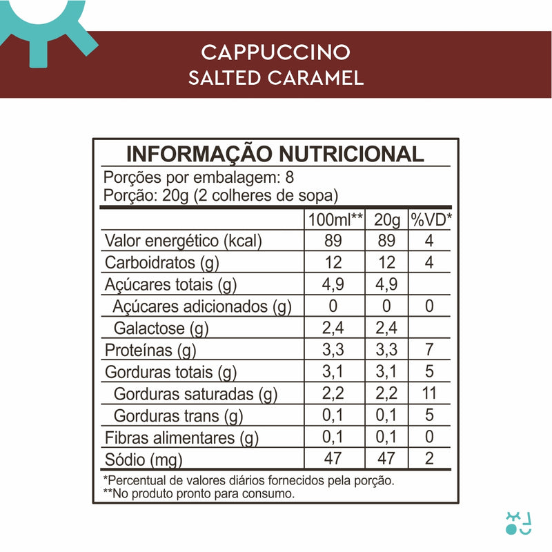 Cappuccino Salted Caramel MyDream - Sem adição de açúcar, sem glúten e sem lactose